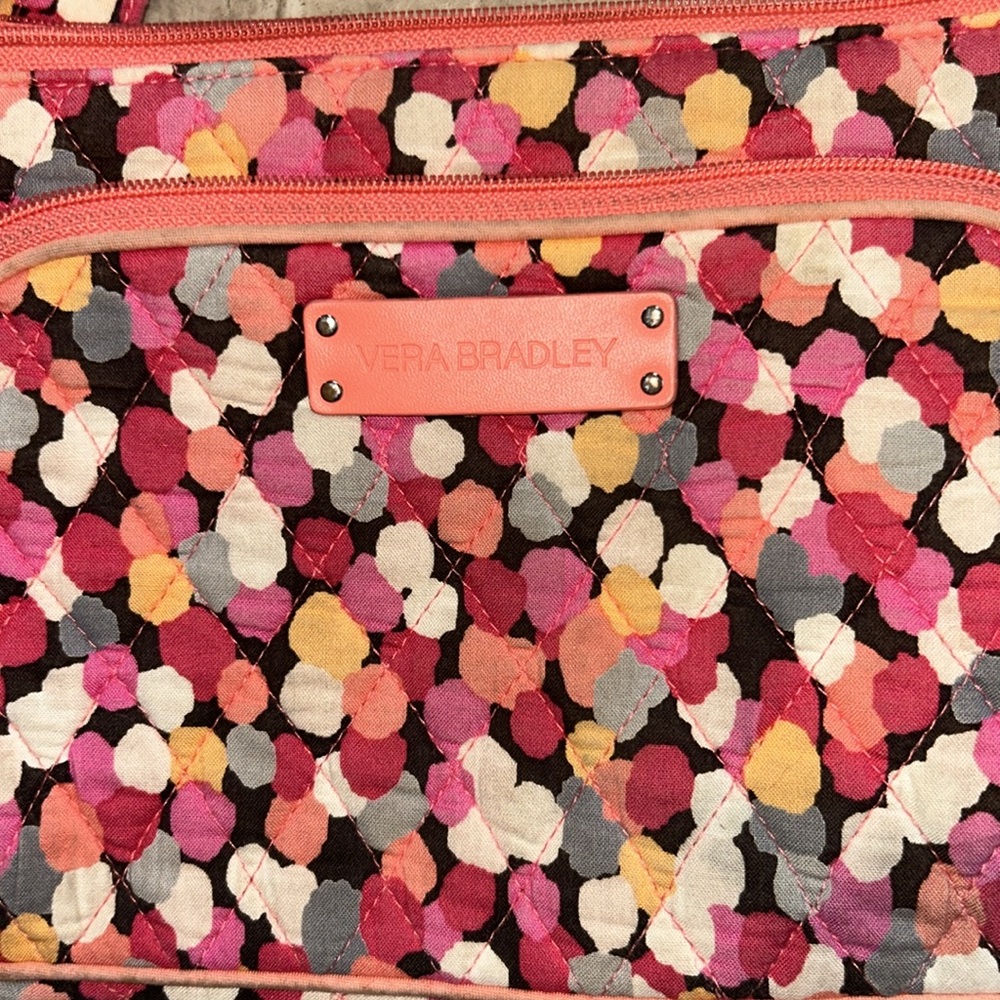HP🎉Vera Bradley Pink and Orange Crossbody Bag with Playful Design - Picture 3 of 5